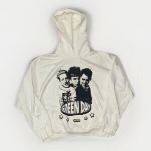 Green Day Pullover Hoodie White Small 22x22